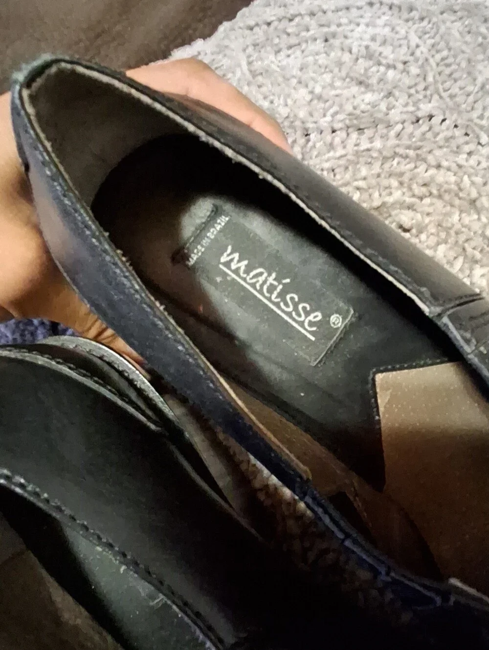 Matisse Women Western ankle boots pointed toes size 9 1/2 M  black leather.